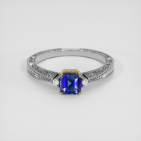 0.99 Ct. Blue Sapphire Ring, 18K Yellow & White 1