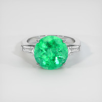 4.42 Ct. Emerald Ring, Platinum 950 1