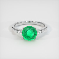 1.32 Ct. Emerald Ring, Platinum 950 1