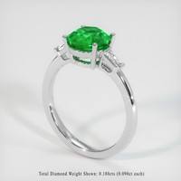 1.32 Ct. Emerald Ring, Platinum 950 2