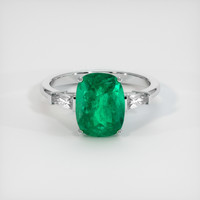 2.47 Ct. Emerald Ring, Platinum 950 1