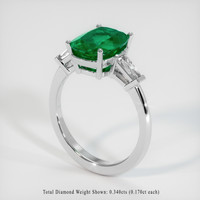 2.47 Ct. Emerald Ring, Platinum 950 2