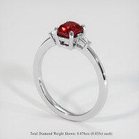 1.12 Ct. Ruby Ring, Platinum 950 2