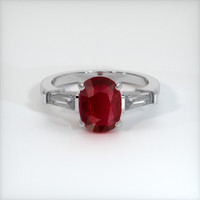 2.03 Ct. Ruby Ring, Platinum 950 1