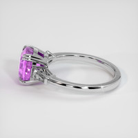 3.10 Ct. Pinkish Purple Sapphire Ring, Platinum 950 4