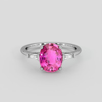 2.26 Ct. Pink Sapphire Ring, Platinum 950 1