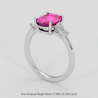 2.26 Ct. Pink Sapphire Ring, Platinum 950 2