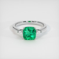 1.57 Ct. Emerald Ring, Platinum 950 1