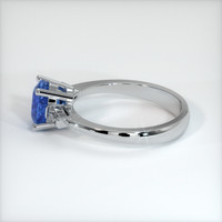0.96 Ct. Blue Sapphire Ring, 10K White Gold 4