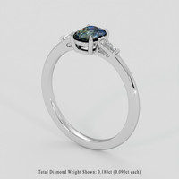 1.05 Ct. Bi Color / Parti Sapphire Ring, 10K White Gold 2