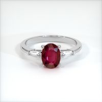 Ruby Ring 2.10 Ct. 14K White Gold Preview