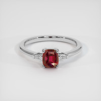 1.12 Ct. Ruby Ring, 14K White Gold 1