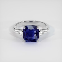 3.11 Ct. Sapphire Ring, 14K White Gold 1