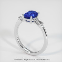 2.31 Ct. Sapphire Ring, 18K White Gold 2