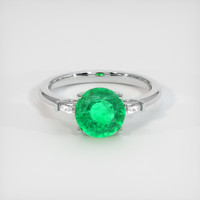 1.32 Ct. Emerald Ring, 18K White Gold 1