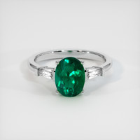 1.61 Ct. Emerald Ring, 18K White Gold 1