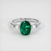 1.61 Ct. Emerald Ring, 18K White Gold 1