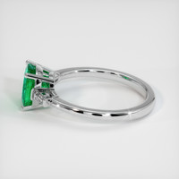 1.29 Ct. Emerald Ring, 18K White Gold 4