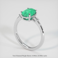1.85 Ct. Emerald Ring, 18K White Gold 2