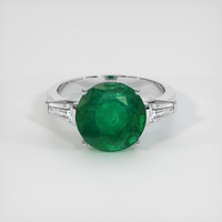 4.43 Ct. Emerald Ring, 18K White Gold 1