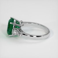 4.43 Ct. Emerald Ring, 18K White Gold 4