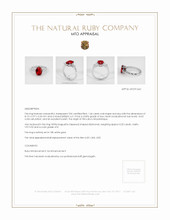 Ruby Ring 1.46 Ct., 18K White Gold Appraisal
