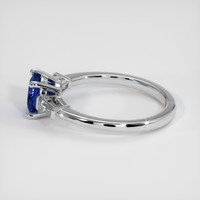 1.12 Ct. Blue Sapphire Ring, 18K White Gold 4