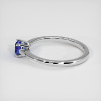 1.00 Ct. Blue Sapphire Ring, 18K White Gold 4