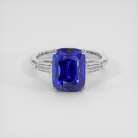4.10 Ct. Blue Sapphire Ring, 18K White Gold 1