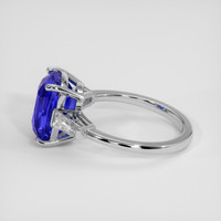 4.10 Ct. Blue Sapphire Ring, 18K White Gold 4