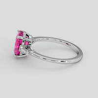 2.26 Ct. Pink Sapphire Ring, 18K White Gold 4