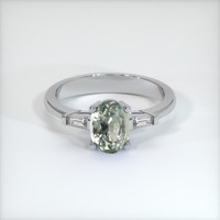 1.25 Ct. Sapphire Ring, 18K White Gold 1