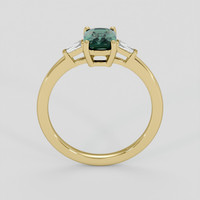 1.09 Ct. Bluish Green Sapphire Ring, 10K Yellow Gold 3