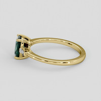1.09 Ct. Bluish Green Sapphire Ring, 10K Yellow Gold 4