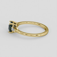 1.12 Ct. Bluish Green Sapphire Ring, 10K Yellow Gold 4