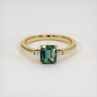 1.60 Ct. Green Sapphire Ring, 14K Yellow Gold 1