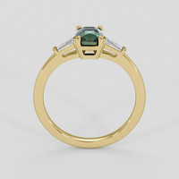 1.12 Ct. Bluish Green Sapphire Ring, 14K Yellow Gold 3