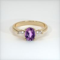1.46 Ct. Purple Sapphire Ring, 14K Yellow Gold 1