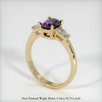 1.46 Ct. Purple Sapphire Ring, 14K Yellow Gold 2