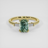 1.63 Ct. Green Sapphire Ring, 14K Yellow Gold 1