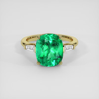 4.83 Ct. Emerald Ring, 18K Yellow Gold 1