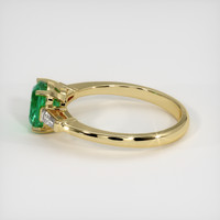 1.06 Ct. Emerald Ring, 18K Yellow Gold 4