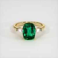 2.71 Ct. Emerald Ring, 18K Yellow Gold 1