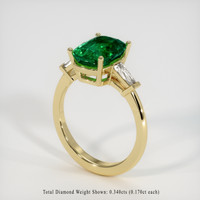 2.71 Ct. Emerald Ring, 18K Yellow Gold 2