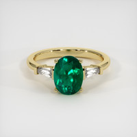 1.61 Ct. Emerald Ring, 18K Yellow Gold 1