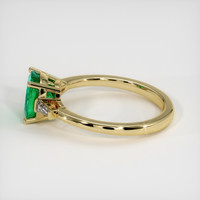 1.29 Ct. Emerald Ring, 18K Yellow Gold 4