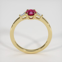 0.74 Ct. Ruby Ring, 18K Yellow Gold 3