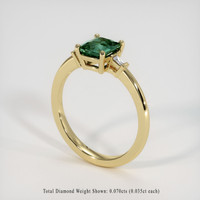 1.60 Ct. Green Sapphire Ring, 18K Yellow Gold 2