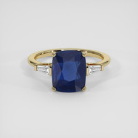 3.05 Ct. Blue Sapphire Ring, 18K Yellow Gold 1