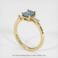 1.39 Ct. Sapphire Ring, 18K Yellow Gold 2